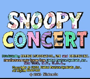 Snoopy Concert (Japan) screen shot title